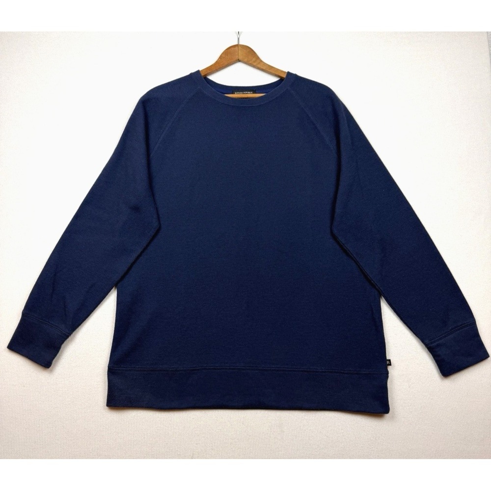Banana Republic Navy Blue Crewneck Pullover Shirt Men's XL Preppy Thermal